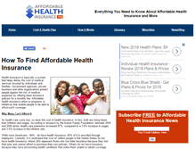 Tablet Screenshot of affordablehealthinsurance.org